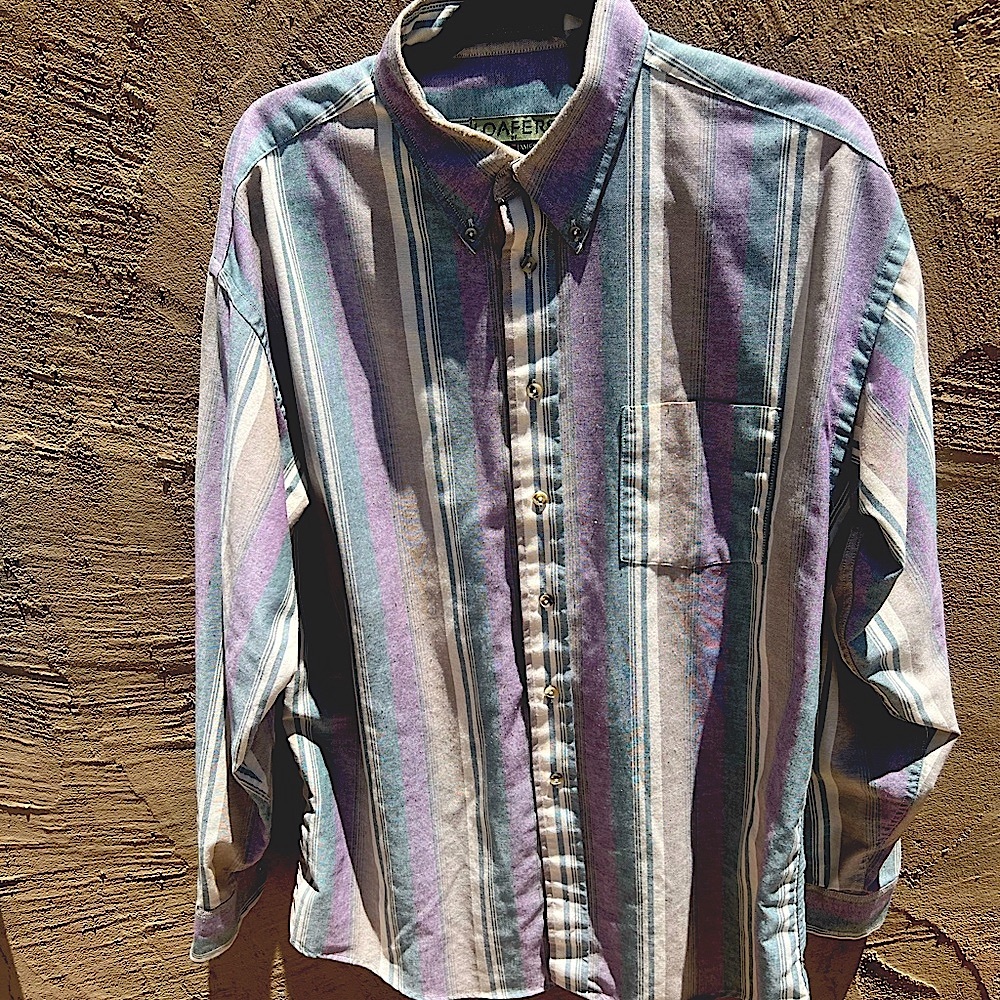 Men's Long Sleeve Shirt by Loafers by Reed James Size Large Wrinkle Resistant